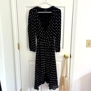 Bardot Polka Dot Wrap Dress